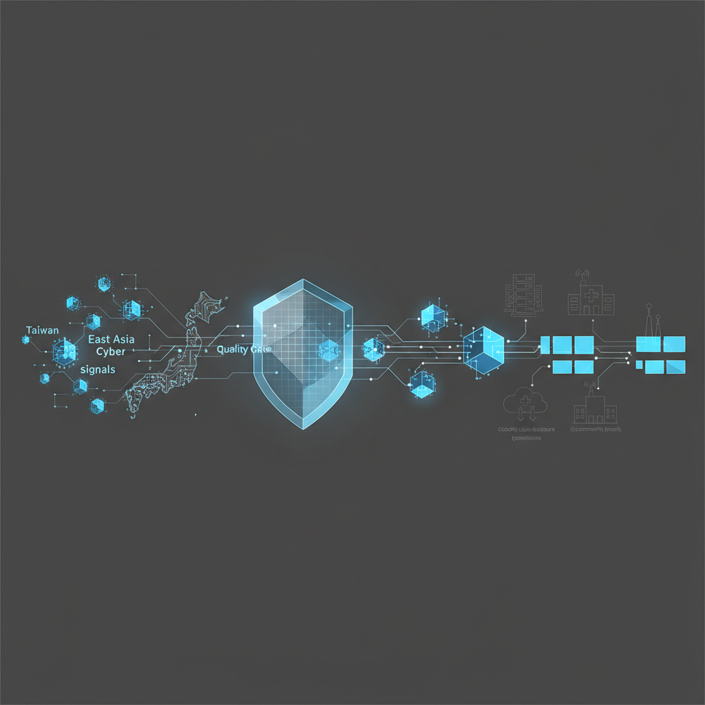 A conceptual diagram showing the filtration of raw cyber signals into structured intelligence briefs based on clarity and operational value.