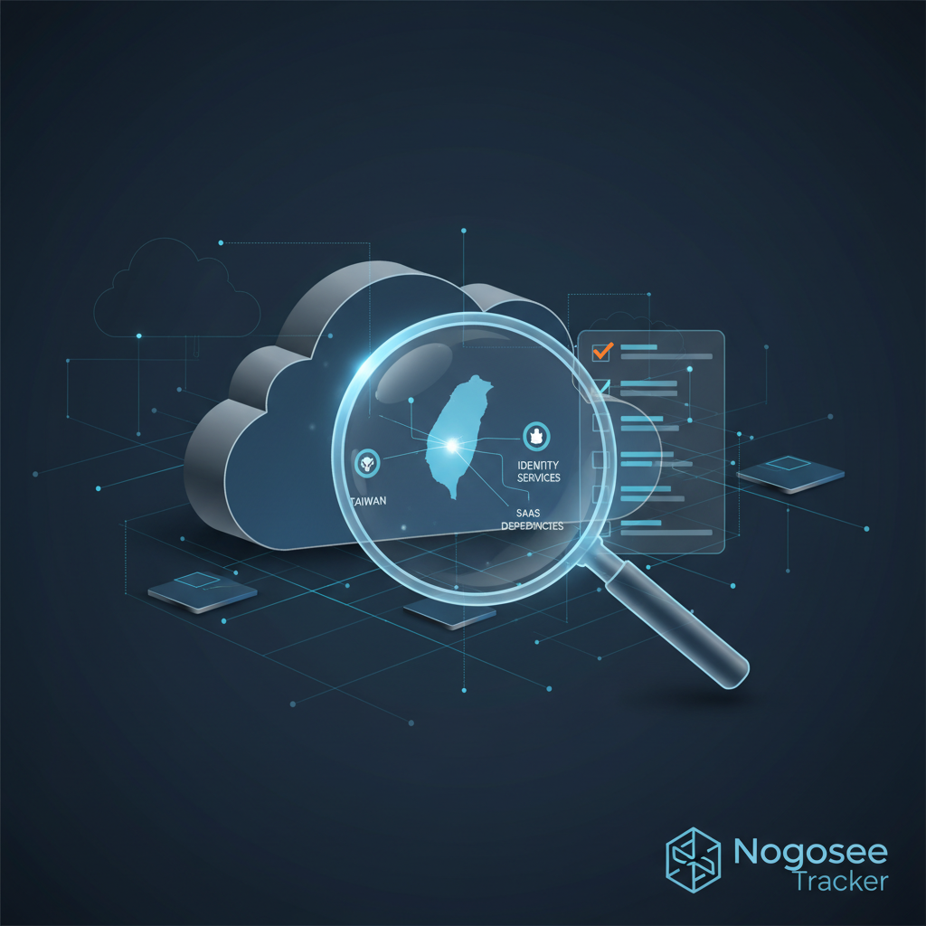 Platform team reviewing an East Asia cloud security signal using Nogosee's tracker, focusing on identity, services, and dependencies